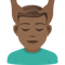Man Getting Massage- Medium-Dark Skin Tone emoji on Emojione